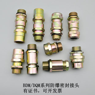 碳钢BDM防爆密封接头 DQM防爆铠装格兰头接管式填料函内外螺纹