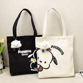 帆布包女单肩ins风卡通大容量通勤托特包森系学生装 书手提拎书袋