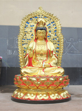 树脂带背光观世音菩萨佛像