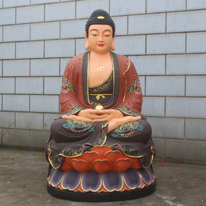 慈慧佛具 厂家直销树脂佛像 1米3古彩释迦佛 寺庙三宝佛 如来佛祖