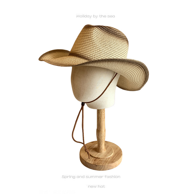 渐变色爵士草帽女海边度假防晒遮阳帽西部牛仔帽卷边可折叠男出游,服饰配件/皮带/帽子/围巾,帽子,淘宝优惠券,粉丝福利购,淘宝优惠卷