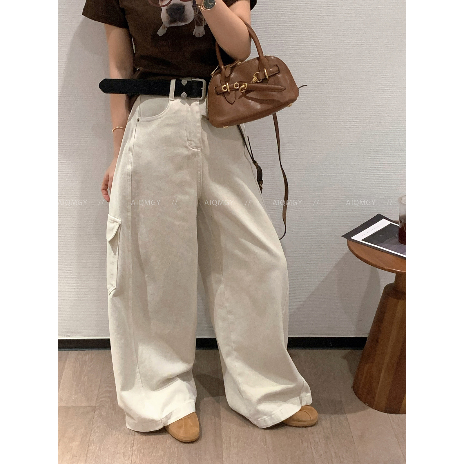爱情魔鬼鱼配腰带休闲牛仔裤女