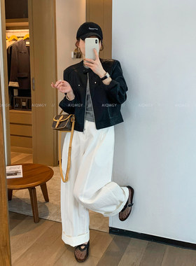 爱情魔鬼鱼圆领皮衣夹克外套女
