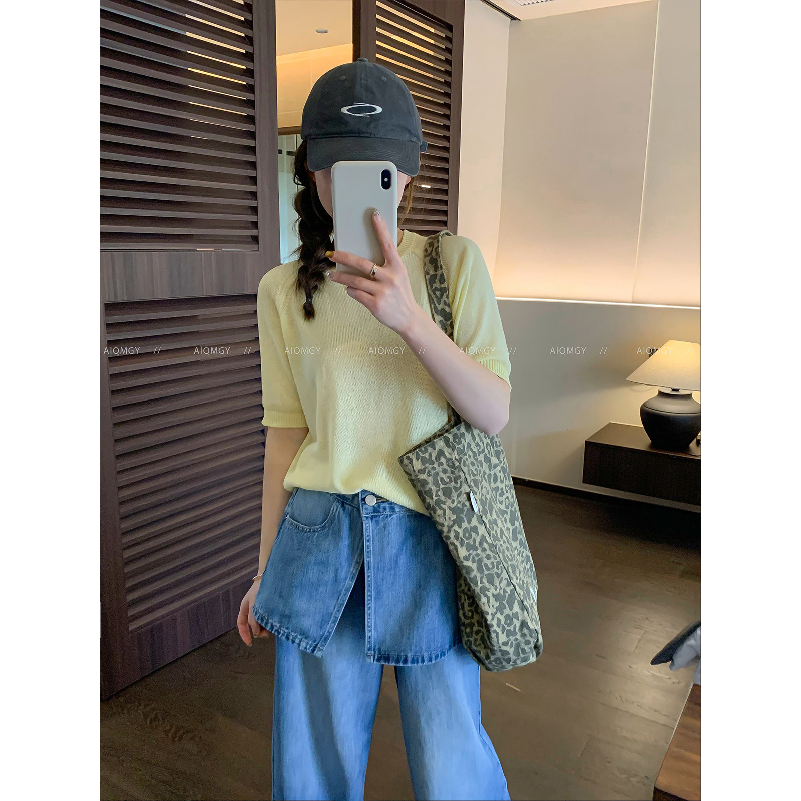 爱情魔鬼鱼 纯色短袖圆领针织T恤女2026夏季新款简约百搭套头上衣