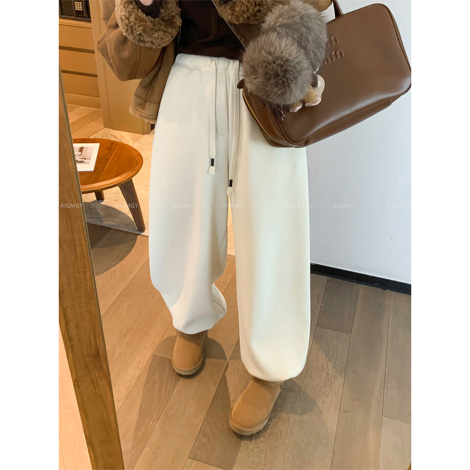 爱情魔鬼鱼 2025冬装新款女装气质阔腿长裤子宽松百搭加绒休闲裤,女装/女士精品,休闲裤,淘宝优惠券,粉丝福利购,淘宝优惠卷