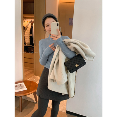 爱情魔鬼鱼长袖针织衫女上衣