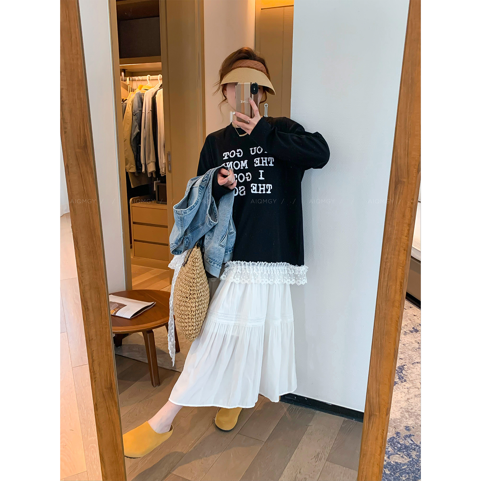爱情魔鬼鱼蕾丝拼接T恤女上衣