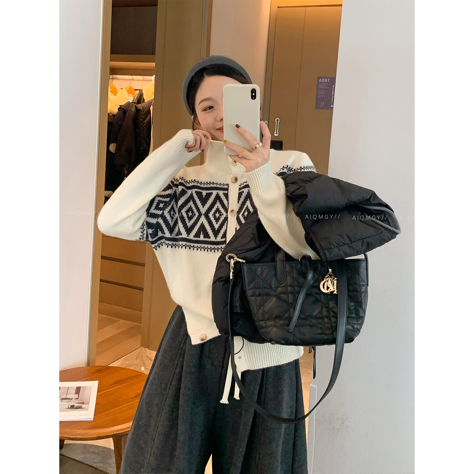 爱情魔鬼鱼针织开衫女羊毛上衣