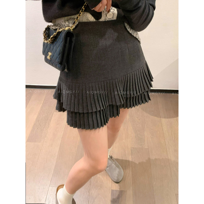 爱情魔鬼鱼设计百褶半身裙短裙