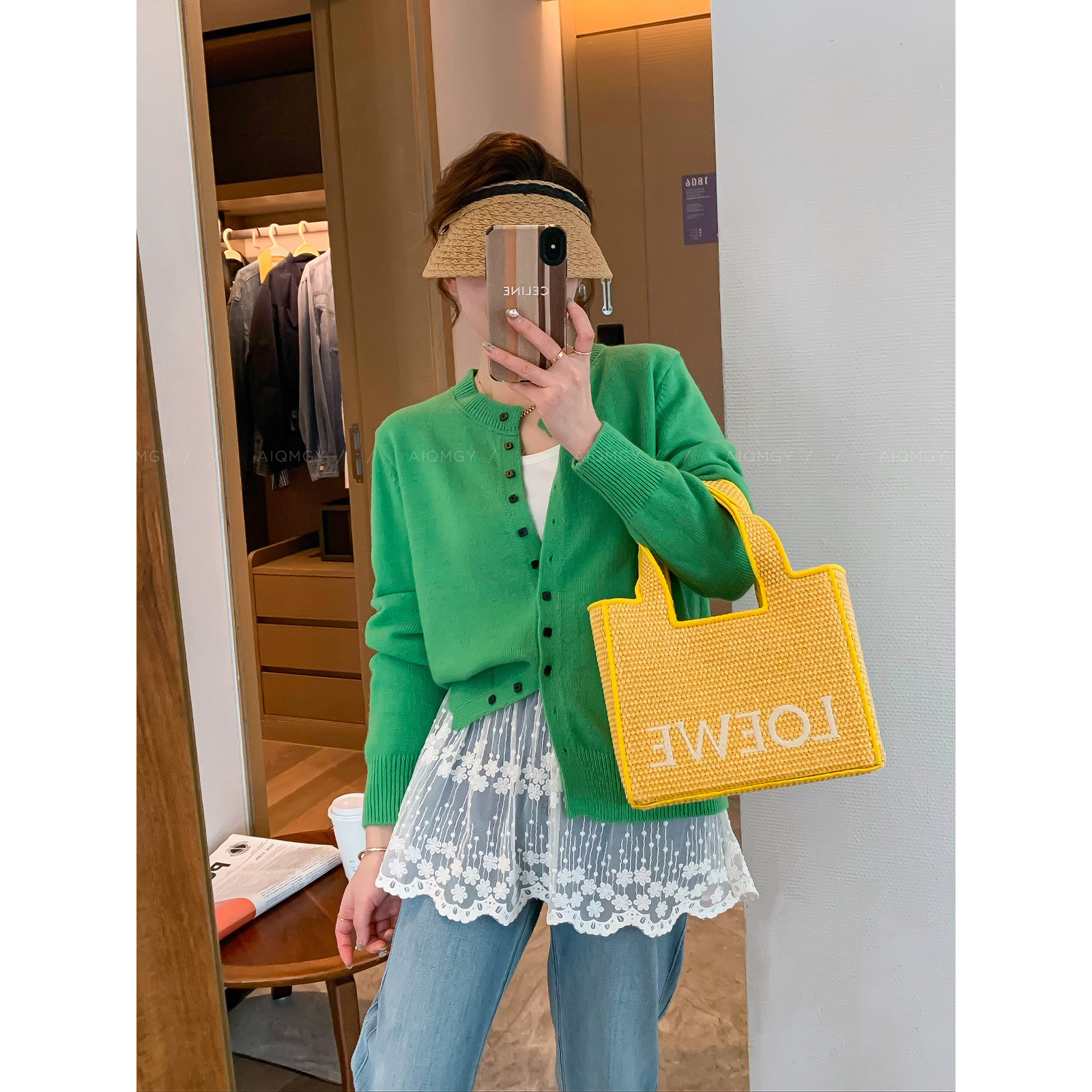 爱情魔鬼鱼 纯色圆领长袖针织开衫女2026年春季新款宽松显瘦上衣