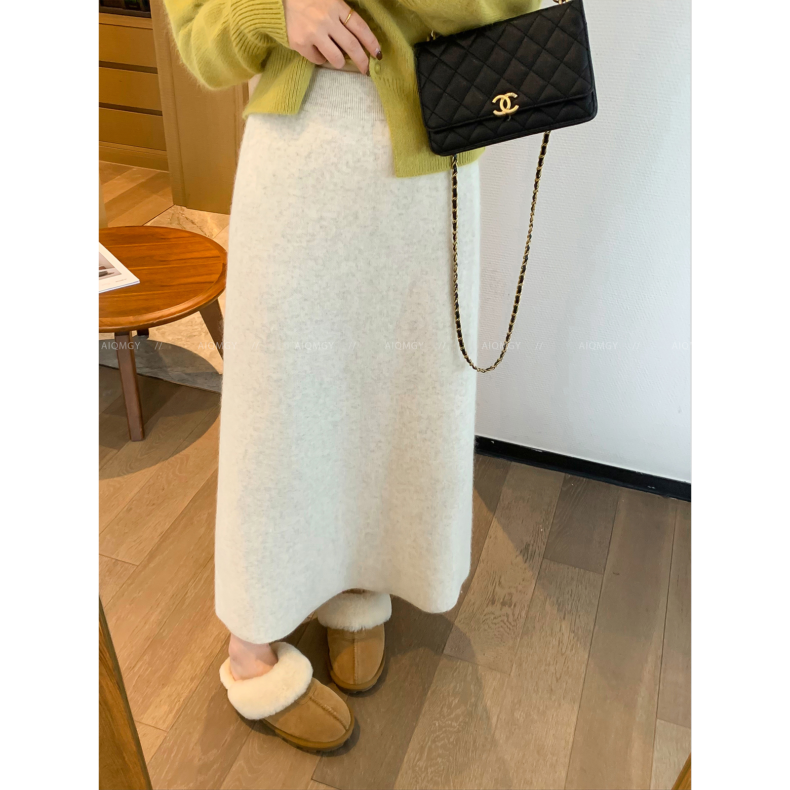 爱情魔鬼鱼高腰直筒半身裙女