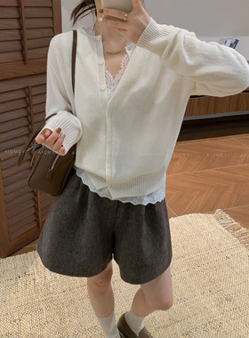 爱情魔鬼鱼圆领针织衫外套女