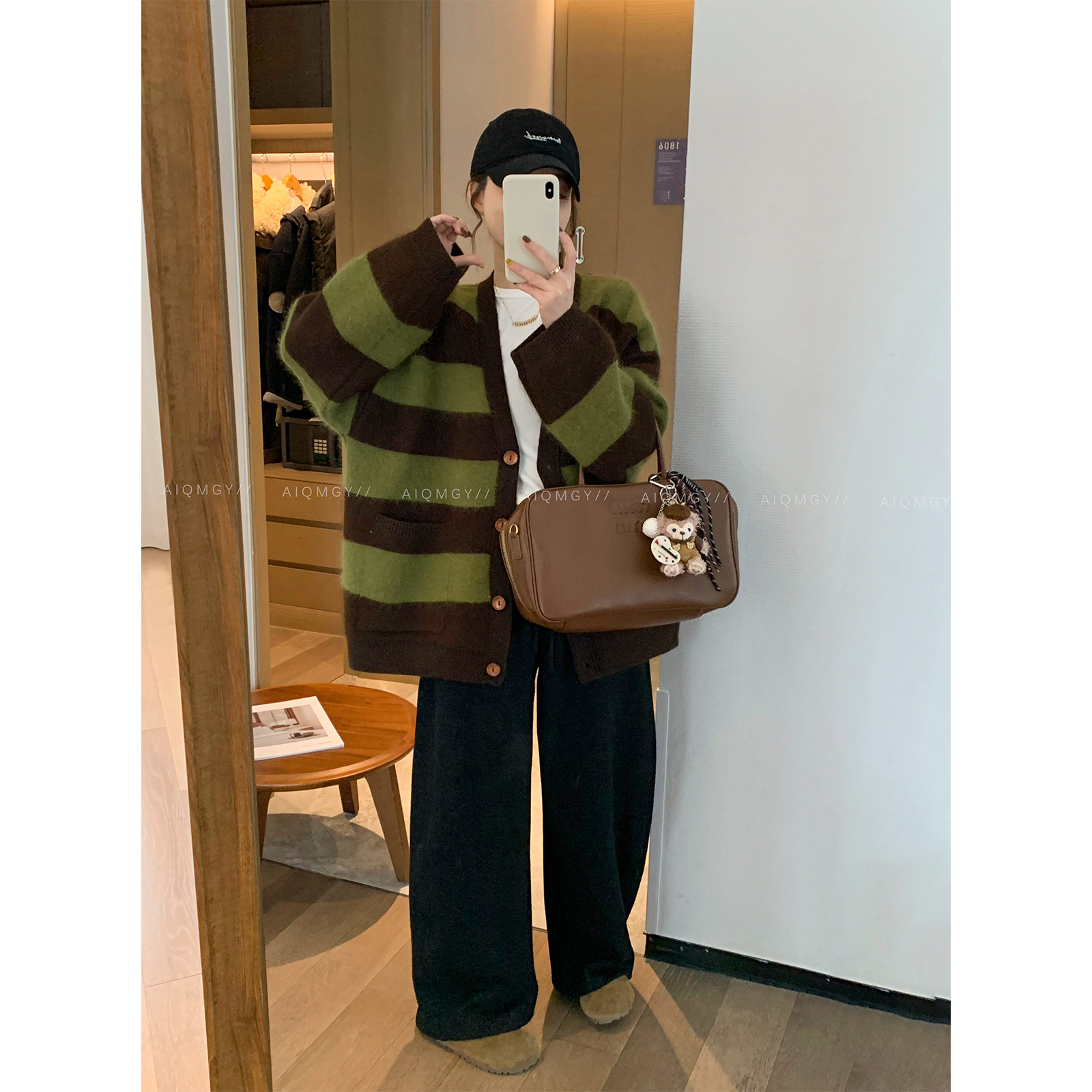 爱情魔鬼鱼条纹针织开衫外套女