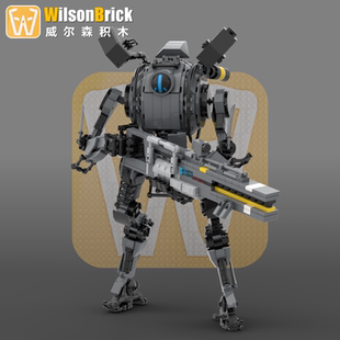 【威尔森积木】MOC泰坦陨落2北极星泰坦机甲模型