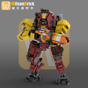 【威尔森积木】MOC泰坦陨落2斯隆离子泰坦机甲模型