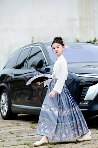 2024新款马面裙女童日常明制汉服儿童汉服古装小女孩半身长裙套装
