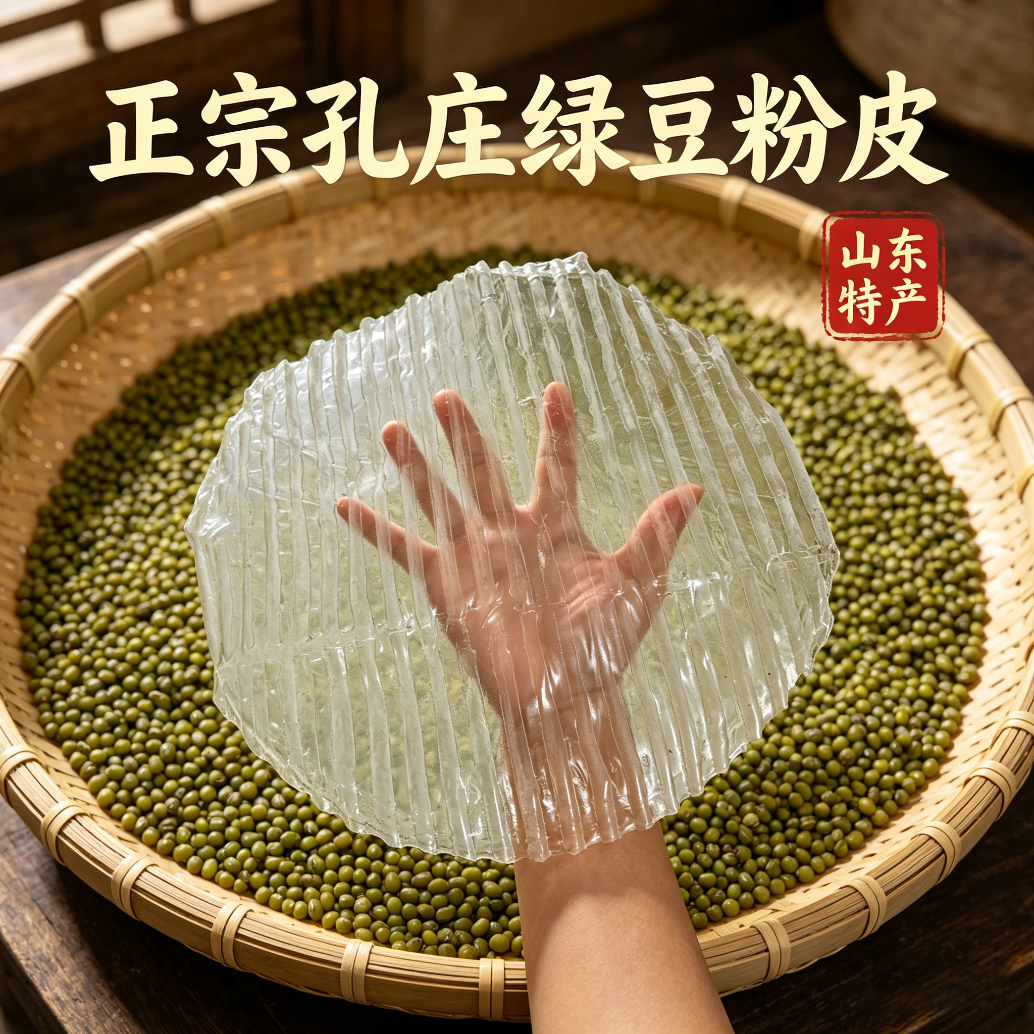 孔庄绿豆粉皮粉皮孔庄山东特产图片