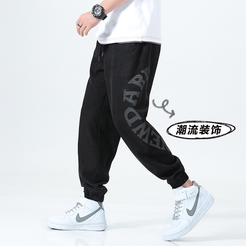 21/春夏新款阔腿款式休闲裤字母印花裤子XZ1007-1图片