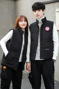 秋冬加厚小鹅休闲羽绒服马甲背心百搭马夹XZ1007-1-YRF20图片