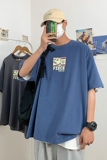 宽松五分短袖T恤男夏季新款中袖韩版印花短袖XZ1007-1-T27，男装T恤，星座1602（原101B）