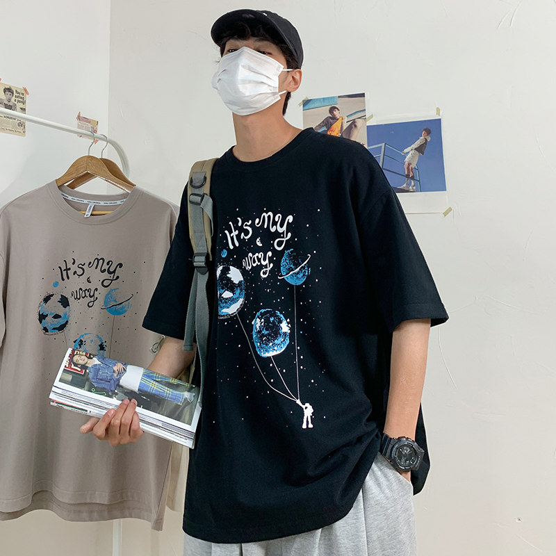 2021春夏潮牌纯棉男士短袖T恤半袖XZ1007-1-T05P30图片