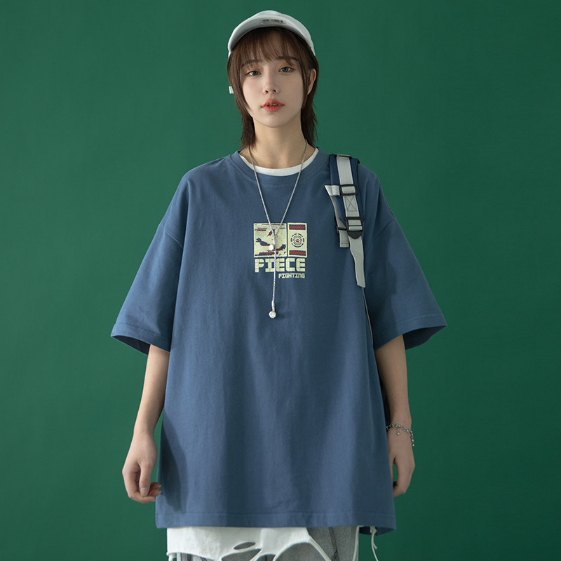@卡通印花短袖T恤女夏季情侣宽松体恤XZ1007-1-T27,女装T恤,星座1602（原101B）