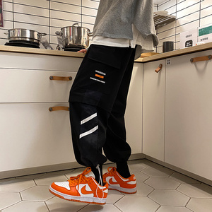 春款现货！！宽松工装休闲长裤男束脚卫裤九分裤束脚K518P55