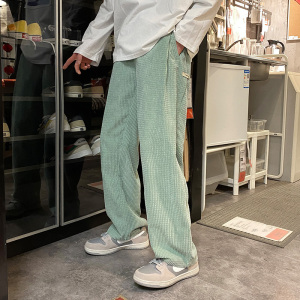 坠感休闲裤男21春夏新款直筒九分裤长裤子XZ1007-1图片