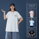 大碼中性風(fēng)短袖T桖男女款夏季情侶港風(fēng)寬松五分XT05，女裝T恤，星座101B