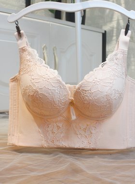 聚拢收副乳小胸显大内衣女调整型文胸厚杯精油杯六排扣侧收软钢圈