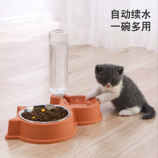 狗盆狗碗猫碗双碗自动饮水狗狗食盆碗猫咪水碗防打翻饭盆宠物用品