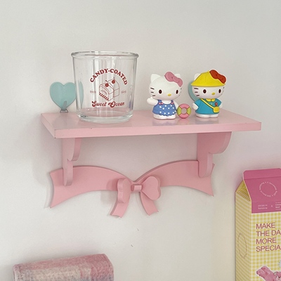 原创少女心木质收纳架壁挂卧室盲盒娃娃服装店杯子拍照展示置物架