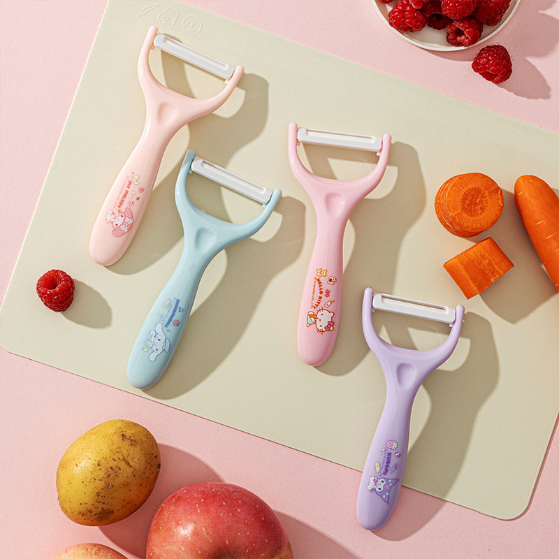 大耳狗库洛米不锈钢公仔可爱水果削皮刀水果刀组合厨房不锈钢小刀