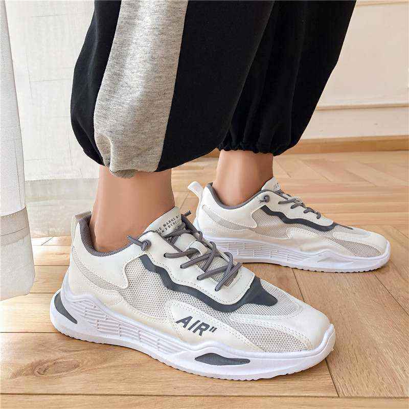 港风男士休闲运动鞋学生夏季透气ins超火潮流厚底老爹鞋LM072-P45，男鞋休闲鞋，星座1103