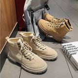 秋冬新款港风男士加绒马丁靴青年百搭工装靴保暖短靴潮LM022-P50，男装棉衣，星座1103