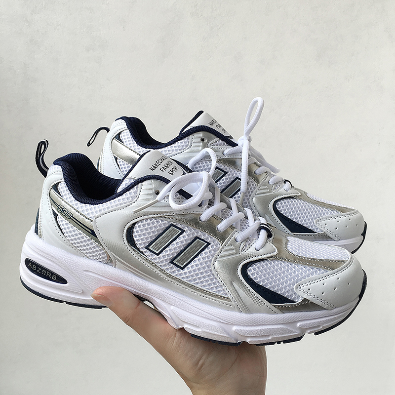 2025夏季透气男士百搭小白鞋反光老爹鞋学生运动休闲鞋LM073-P60，男鞋休闲鞋，星座1103