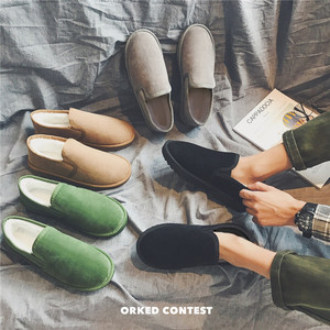 2020主推款男短筒雪地靴学生冬季情侣保暖加绒棉鞋面包鞋LX12-P30，男装棉衣，星座1103