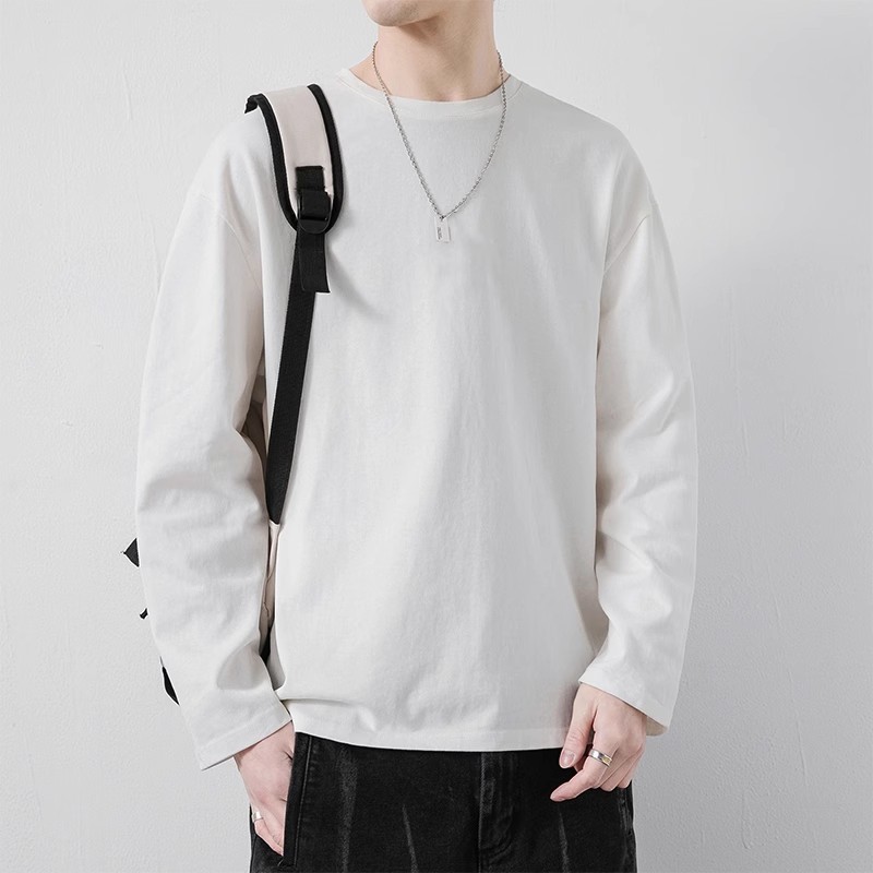 NOHASHTAG NOHASHTAG圆领纯棉长袖t恤男士上衣薄款打底衫秋衣内衣