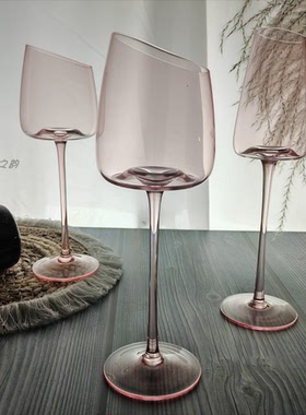 晶莹之韵ins火烈鸟红酒杯粉色红酒杯颜值葡萄酒杯家用脚杯香槟杯