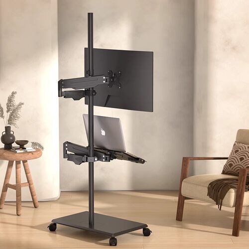 The floor standing stand of the monitor is movable挂架