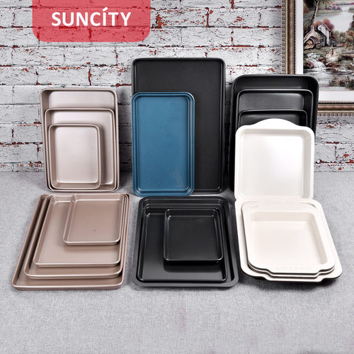 DIY carbon steel non stick cake mold, bread baking tray烤盘