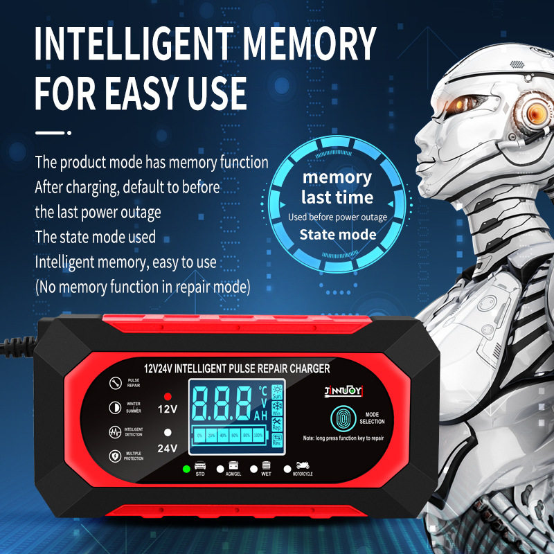 12V-24V car battery charger intelligent pulse repair charger