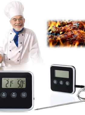 BBQ Digital Grill Smoker Meat Thermometer Timer with