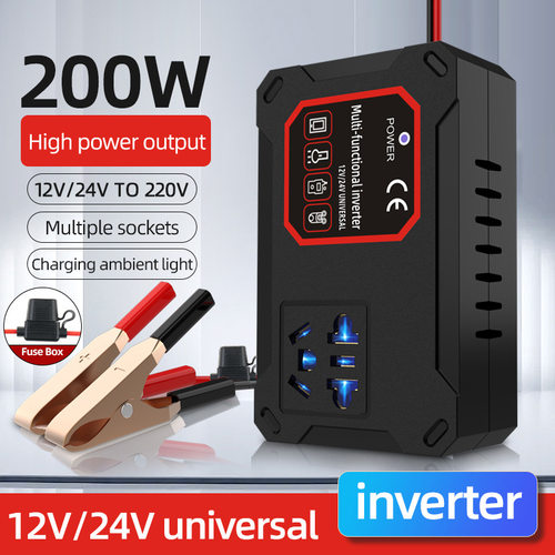 Inverseur de batterie de voiture 12v24v moto tournant 220V