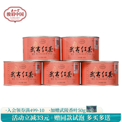 正山堂武夷红茶骏眉中国产区茶正宗武夷山桃荔香小种红茶冷泡茶