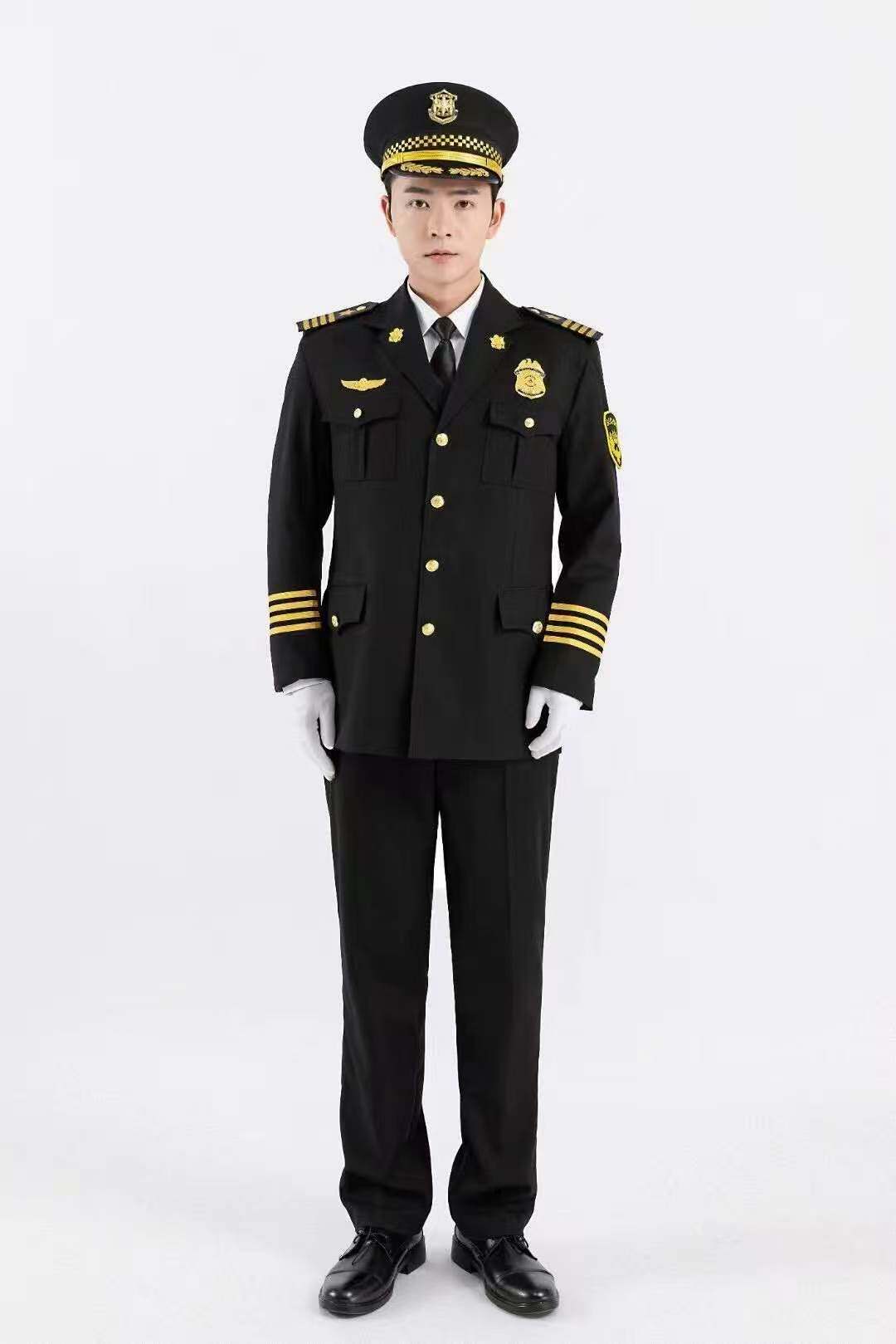 新款黑色保安服物业酒店售楼银行春秋款礼服高端仪式礼宾服套装