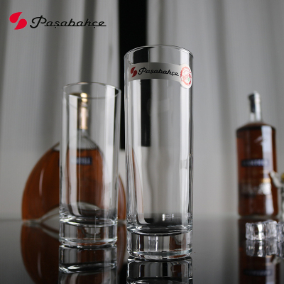 进口圆形直身玻璃杯家用透明喝水杯子泡茶杯牛奶早餐杯饮料杯