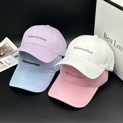 韩版简约刺绣棒球帽子女2025新款软顶遮阳鸭舌帽男款薄料宽檐百搭