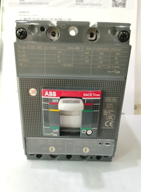 原装正品ABB塑壳断路器XT2S160 TMA R125-160 FF 3P R160  R100