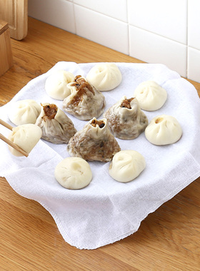 纯棉蒸笼布白色纱布笼屉布不粘蒸镘头米饭布蒸饺子包子布厨房用品